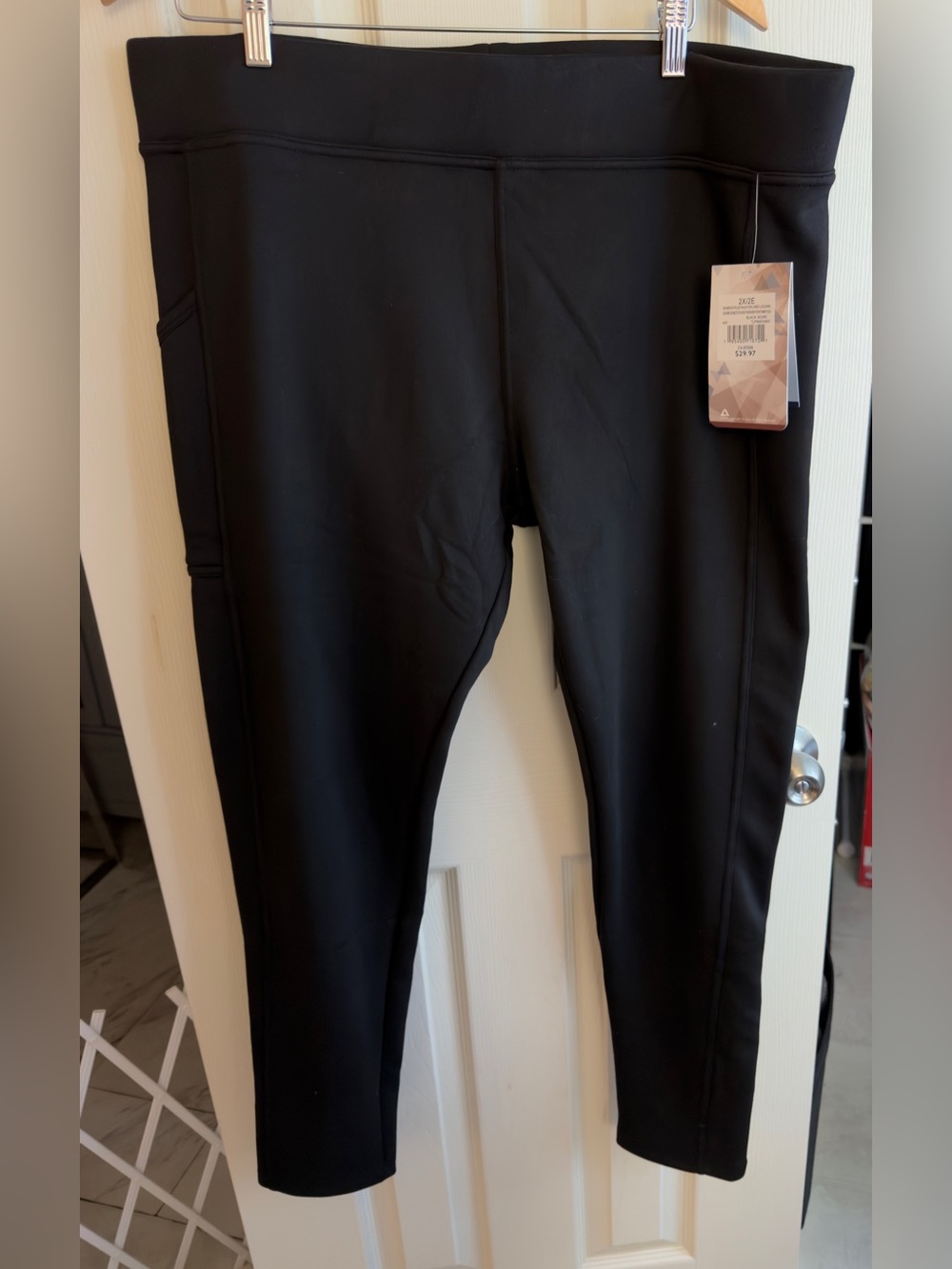 Faux fur lined leggings